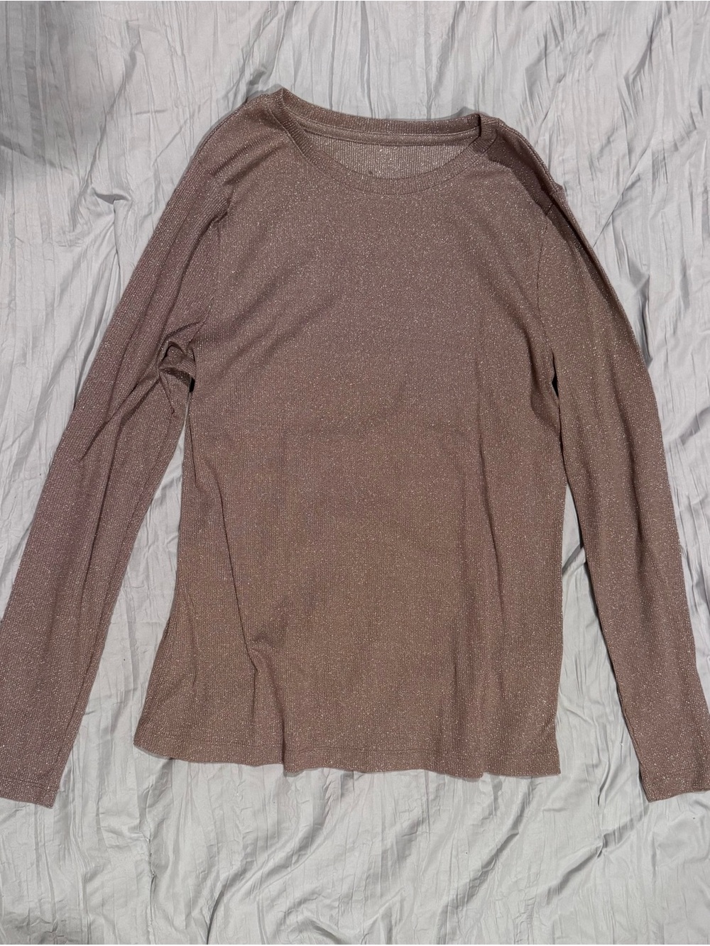 a new day Metallic Mauve Long-Sleeve Tee